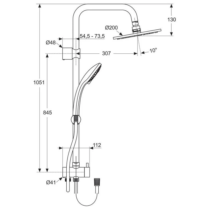 Ideal Standard Idealrain Duschsystem Zur Kombination Mit Aufputz-Armatur 4 Ideal Standard Idealrain Duschsystem Zur Kombination Mit Aufputz-Armatur – Bild 2