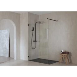 ALLUVION Mercur Duschsystem Aufputz Mit Thermostat, Kopfbrause 22 X 22 Cm Und Handbrauseset -Megabad Verkäufe alluvion badarmaturen mercur duschsystem aufputz mit 13497354