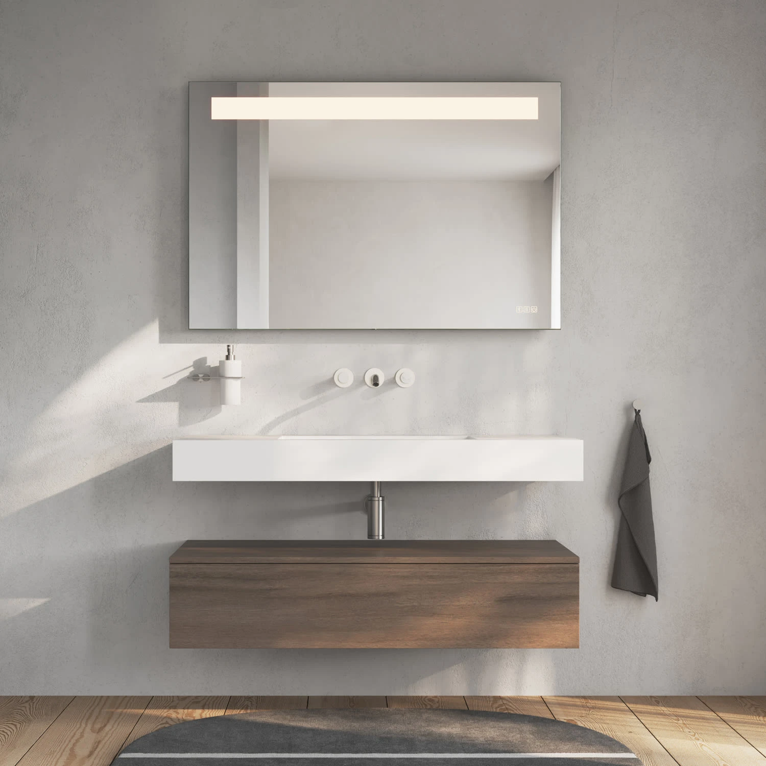 ALLUVION Minerva Edelstahl 3-Loch Waschtisch-Armatur Unterputz 190, Incl. Grundkörper, Wassersparend 5 ALLUVION Minerva Edelstahl 3-Loch Waschtisch-Armatur Unterputz 190, Incl. Grundkörper, Wassersparend – Bild 3