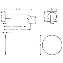 AXOR Citterio Elektronik-Waschtischmischer Unterputzmontage, 22 Cm Auslauf -Megabad Verkäufe axor citterio waschtischmischer 391180 1127910