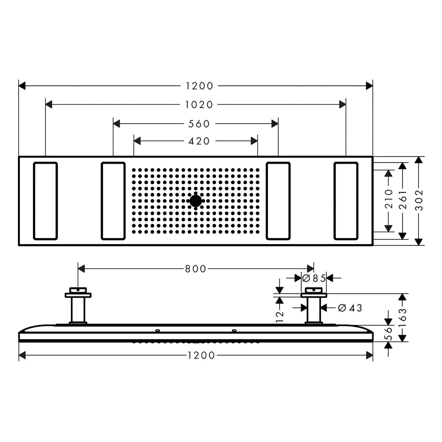 AXOR ShowerSolutions ShowerHeaven 1200/300 4jet Mit Lichtmodul 5000 K 4 AXOR ShowerSolutions ShowerHeaven 1200/300 4jet Mit Lichtmodul 5000 K – Bild 2