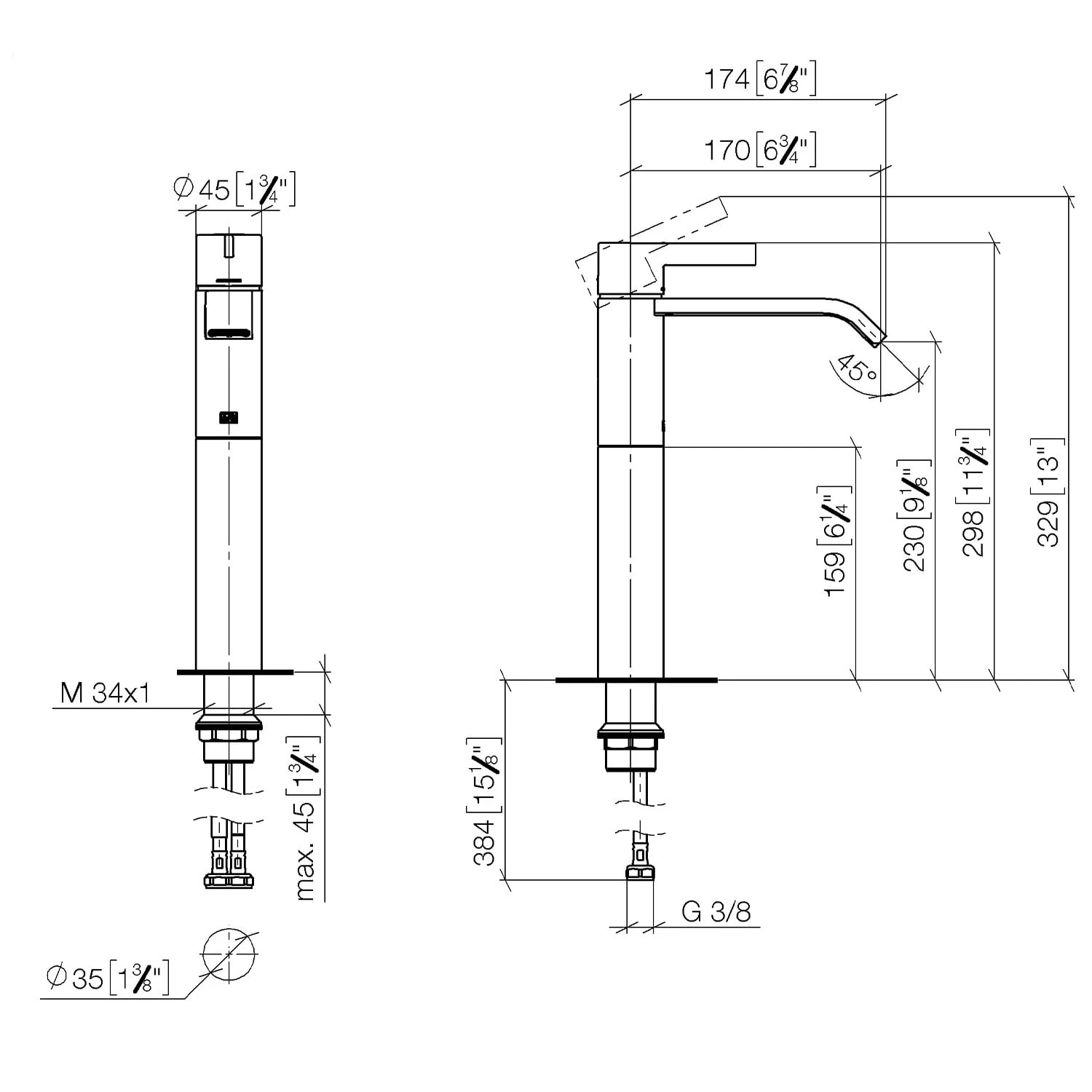 Dornbracht IMO Waschtisch-Einhandbatterie Mit Erhöhtem Standfuß, Ohne Ablaufgarnitur 4 Dornbracht IMO Waschtisch-Einhandbatterie Mit Erhöhtem Standfuß, Ohne Ablaufgarnitur – Bild 2