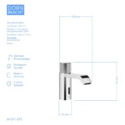 Dornbracht IMO Waschtischarmatur Mit Infrarot-Sensorik, Netzbetrieb -Megabad Verkäufe dornbracht imo waschtisch waschtischarmatur mit infrarot 13697086