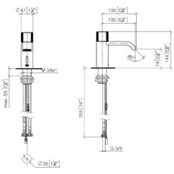 Dornbracht IMO Waschtischarmatur Mit Infrarot-Sensorik, Netzbetrieb -Megabad Verkäufe dornbracht imo waschtisch waschtischarmatur mit infrarot 9576740