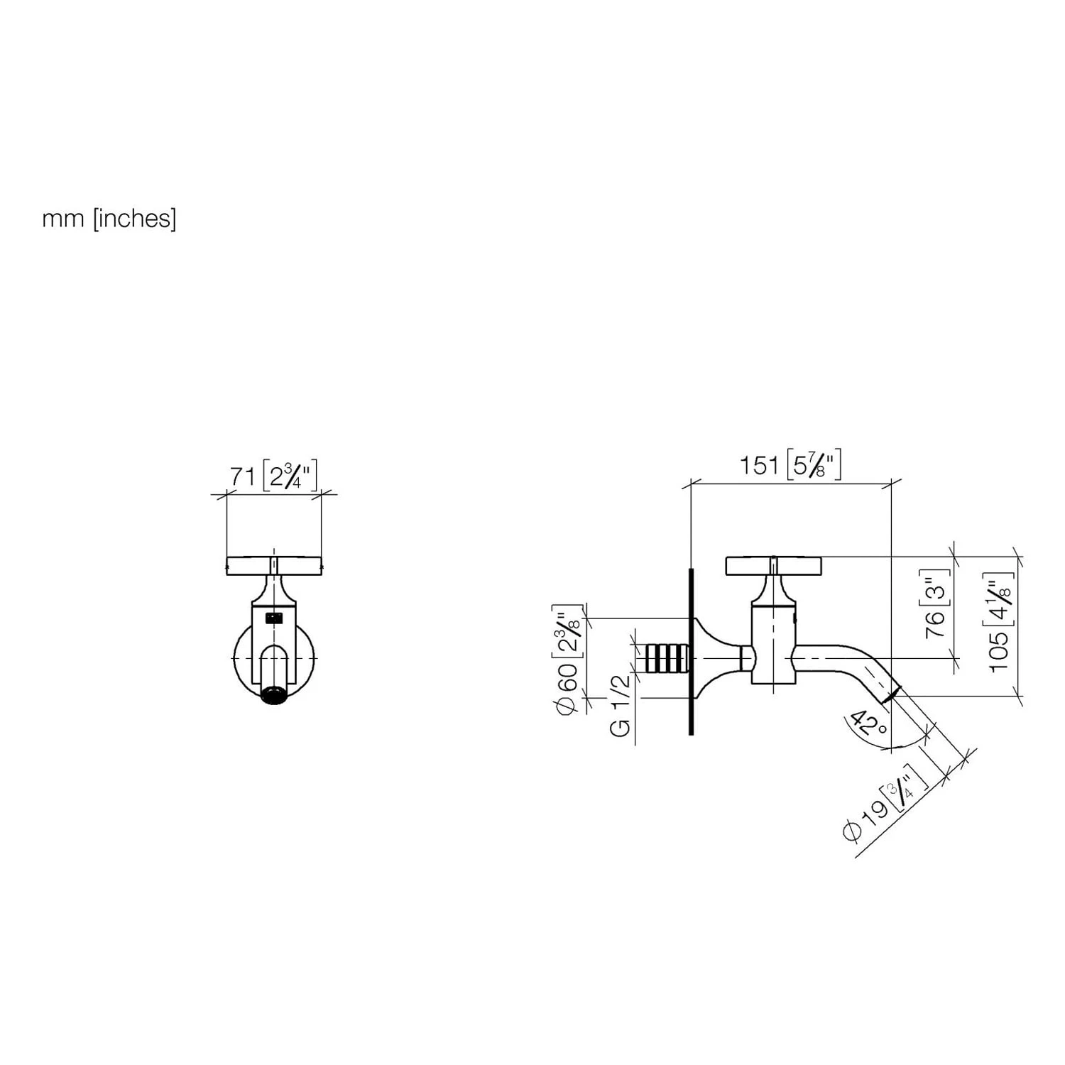 Dornbracht VAIA Wandventil Kaltwasser Ohne Ablaufgarnitur 4 Dornbracht VAIA Wandventil Kaltwasser Ohne Ablaufgarnitur – Bild 2