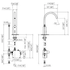 Dornbracht VAIA Waschtischarmatur Mit Infrarot-Sensorik, Batterie- Und Netzbetrieb -Megabad Verkäufe dornbracht vaia waschtisch waschtischarmatur mit infrarot 9577931