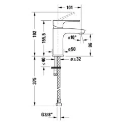 Duravit B.1 Einhebel-Waschtischmischer S FreshStart Und MinusFlow, Ohne Zugstangen-Ablaufgarnitur -Megabad Verkäufe duravit badarmaturen 1 waschtisch einhebel waschtischmischer 13515383
