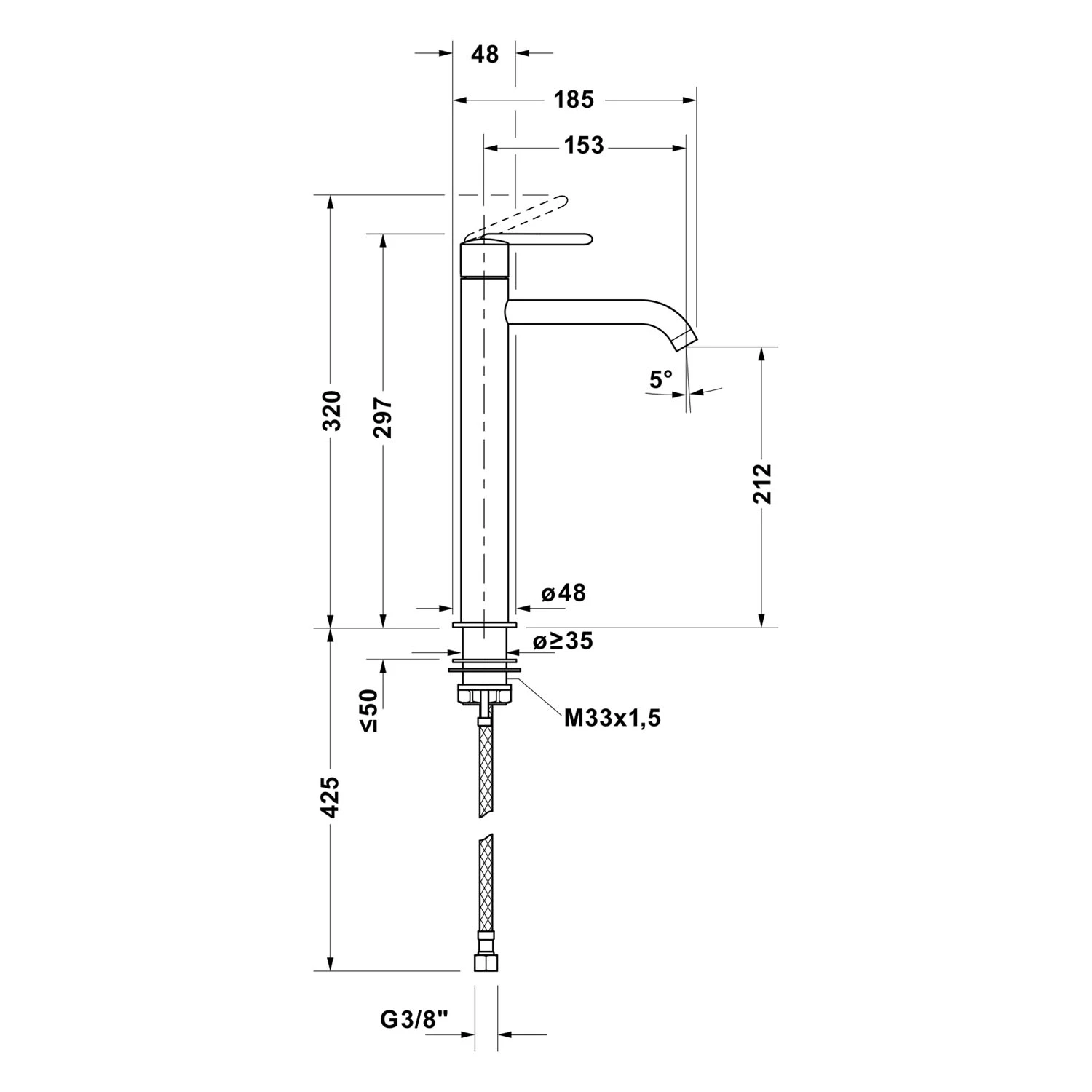 Duravit Balcoon Einhebel-Waschtischmischer XL Mit FreshStart Und MinusFlow 6 Duravit Balcoon Einhebel-Waschtischmischer XL Mit FreshStart Und MinusFlow – Bild 4