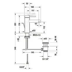 Duravit Circle Einhebel-Waschtischmischer M Mit Zugstangen-Ablaufgarnitur -Megabad Verkäufe duravit badarmaturen circle waschtisch einhebel waschtischmischer 12496305