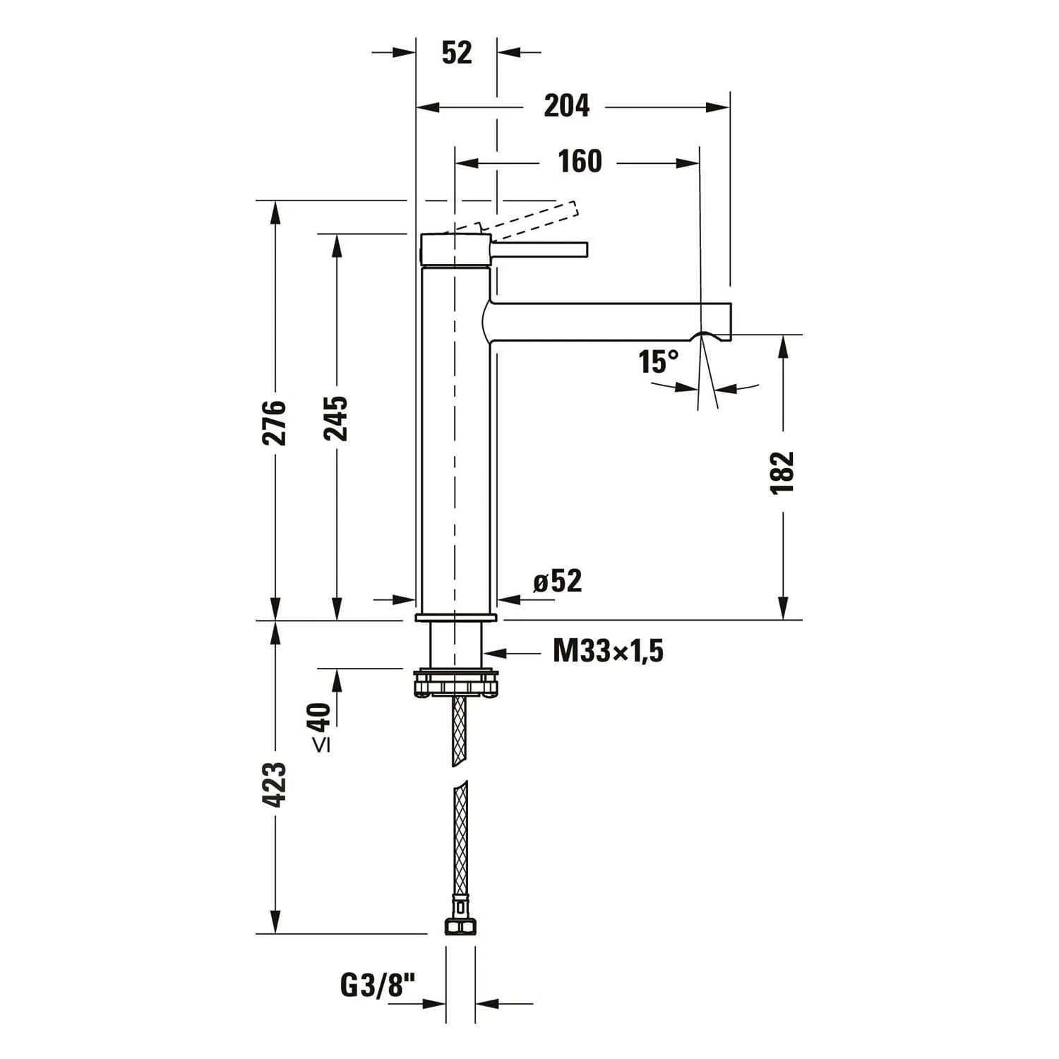 Duravit Circle Einhebel-Waschtischmischer L Ohne Zugstangen-Ablaufgarnitur 8 Duravit Circle Einhebel-Waschtischmischer L Ohne Zugstangen-Ablaufgarnitur – Bild 6