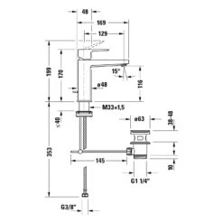 Duravit Manhattan Einhebel-Waschtischarmatur M MinusFlow Mit Zugstangen-Ablaufgarnitur -Megabad Verkäufe duravit badarmaturen manhatten waschtisch manhattan einhebel 12300423