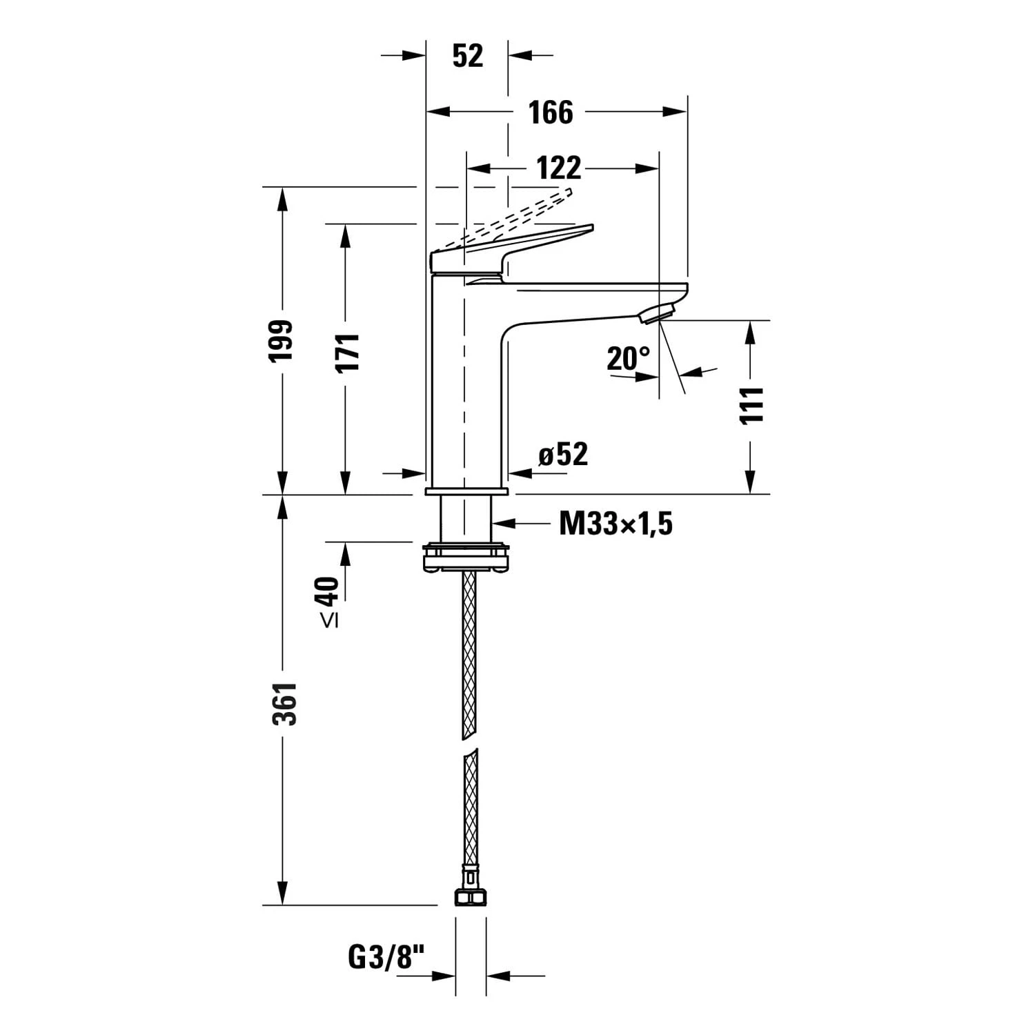 Duravit Wave Einhebel-Waschtischarmatur M Ohne Ablaufgarnitur 6 Duravit Wave Einhebel-Waschtischarmatur M Ohne Ablaufgarnitur – Bild 4