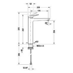 Duravit Wave Einhebel-Waschtischarmatur XL Ohne Ablaufgarnitur -Megabad Verkäufe duravit badarmaturen wave waschtisch einhebel waschtischarmatur 11807901