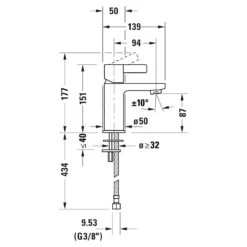 Duravit D-Neo Einhebel-Waschtischmischer S FreshStart Ohne Zugstange -Megabad Verkäufe duravit neo badarmaturen waschtisch einhebel waschtischmischer 4315576