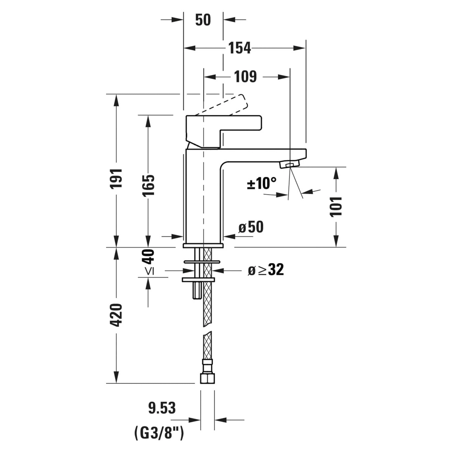 Duravit D-Neo Einhebel-Waschtischmischer M FreshStart Ohne Zugstange 7 Duravit D-Neo Einhebel-Waschtischmischer M FreshStart Ohne Zugstange – Bild 5