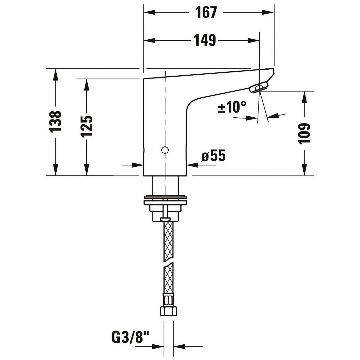 Duravit Sensor 1 Elektronik-Waschtischarmatur Mit Steckernetzteil 5 Duravit Sensor 1 Elektronik-Waschtischarmatur Mit Steckernetzteil – Bild 3