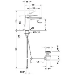 Duravit Tulum Einhebel-Waschtischmischer M FreshStart, Mit Ablaufgarnitur -Megabad Verkäufe duravit tulum waschtisch einhebel waschtischmischer freshstart 8523919