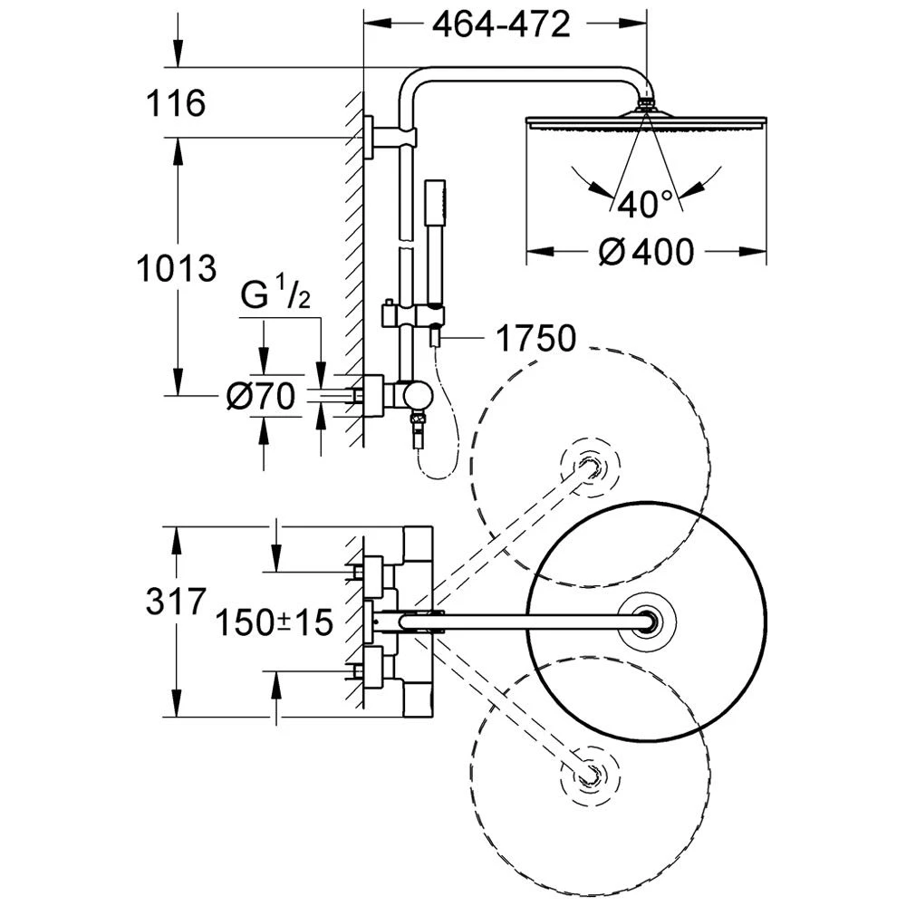 GROHE Rainshower Duschsystem 4 GROHE Rainshower Duschsystem – Bild 2