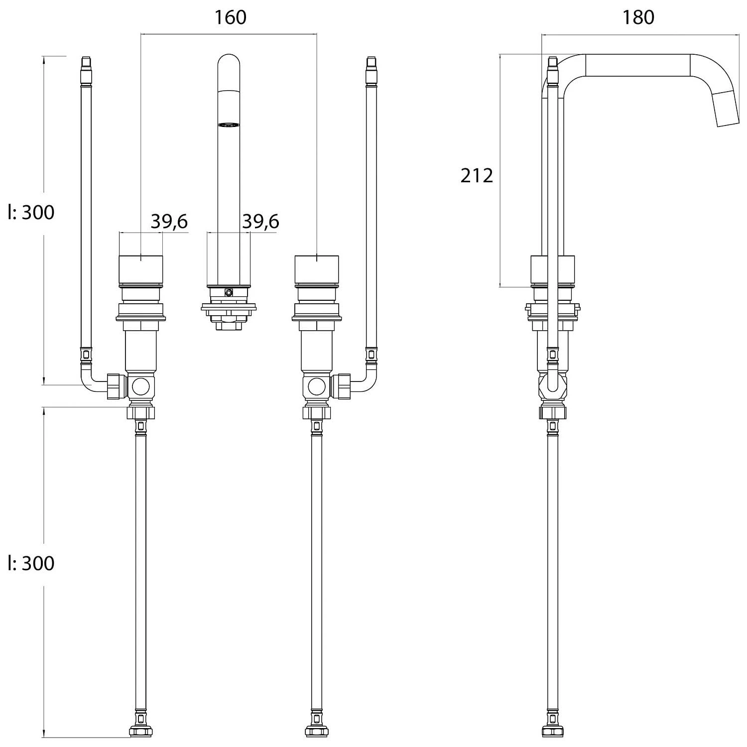 Emco Asis 3-Loch Waschtischarmatur 4 Emco Asis 3-Loch Waschtischarmatur – Bild 2