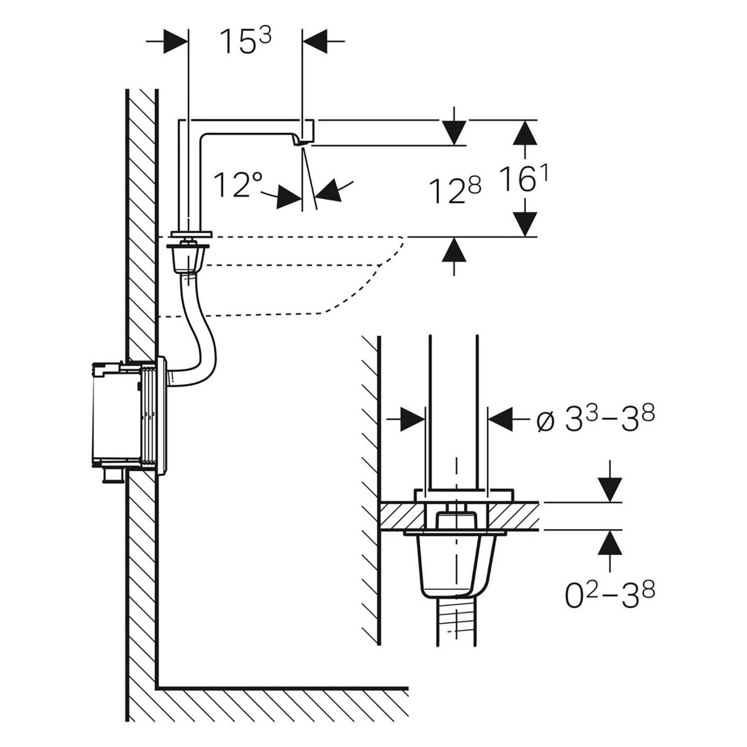 Geberit Brenta Waschtischarmatur Standmontage, Netzbetrieb, Für UP-Funktionsbox 7 Geberit Brenta Waschtischarmatur Standmontage, Netzbetrieb, Für UP-Funktionsbox – Bild 5