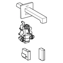 Geberit Brenta Waschtischarmatur Wandmontage, Batteriebetrieb, Für UP-Funktionsbox -Megabad Verkäufe geberit armaturen waschtisch brenta waschtischarmatur wandmontage 11841849