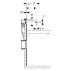 Geberit Brenta Waschtischarmatur Wandmontage, Netzbetrieb, Für UP-Funktionsbox -Megabad Verkäufe geberit armaturen waschtisch brenta waschtischarmatur wandmontage 11842737