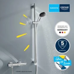 GROHE Precision Start Thermostat-Brausebatterie 1/2" Mit Brausegarnitur 90 Cm -Megabad Verkäufe grohe badarmaturen precision start thermostat brausebatterie 13170085