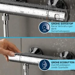 GROHE Precision Start Thermostat-Brausebatterie 1/2" Mit Brausegarnitur 60 Cm 18 GROHE Precision Start Thermostat-Brausebatterie 1/2" Mit Brausegarnitur 60 Cm -Megabad Verkäufe grohe badarmaturen precision start thermostat brausebatterie 13261091