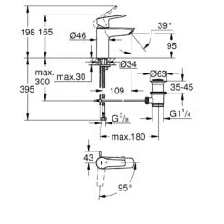 GROHE Start Einhand-Waschtischbatterie, 1/2" S-Size, Mit Spar-Funktion 16 GROHE Start Einhand-Waschtischbatterie, 1/2" S-Size, Mit Spar-Funktion -Megabad Verkäufe grohe badarmaturen start waschtisch einhand waschtischbatterie 6078688