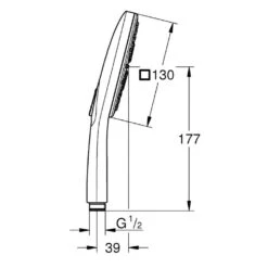 GROHE Vitalio SmartActive 130 Cube Handbrause 3 Strahlarten 11 GROHE Vitalio SmartActive 130 Cube Handbrause 3 Strahlarten -Megabad Verkäufe grohe brausenprogramm handbrausen smart active vitalio 4373462