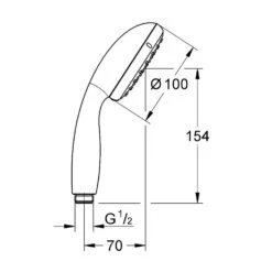 GROHE Vitalio Go 100 Handbrause Mit 2 Strahlarten -Megabad Verkäufe grohe brausenprogramm handbrausen vitalio go 100 5509930