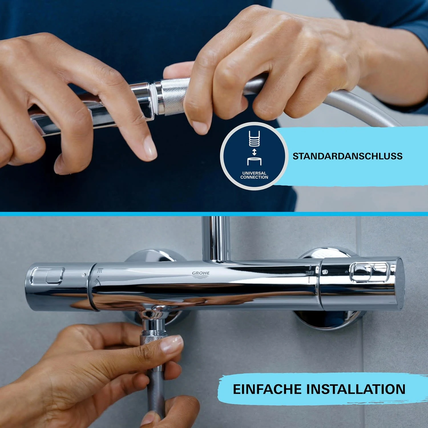 GROHE Vitalio Start 110 Handbrause Mit 3 Strahlarten 10 GROHE Vitalio Start 110 Handbrause Mit 3 Strahlarten – Bild 8