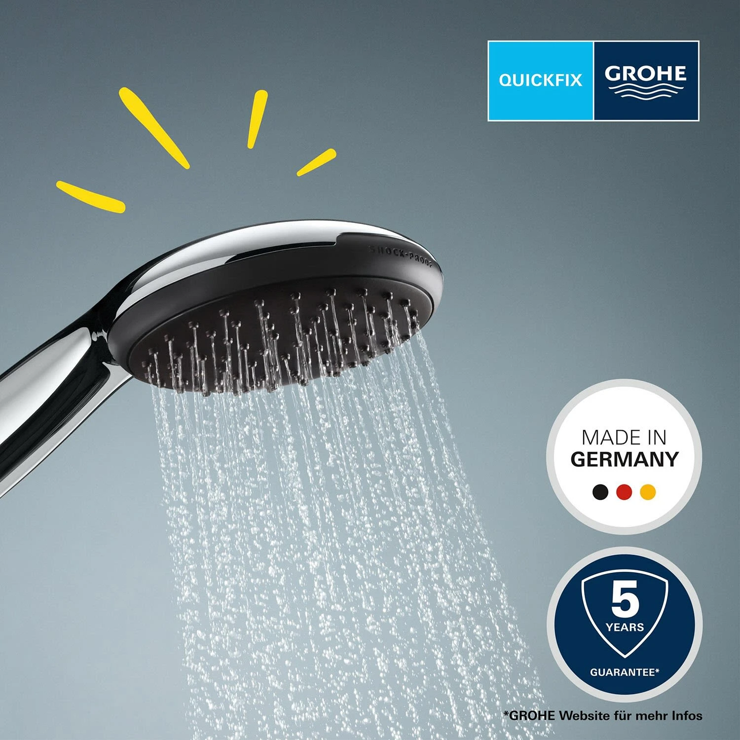 GROHE Vitalio Start 110 Handbrause Mit 3 Strahlarten 8 GROHE Vitalio Start 110 Handbrause Mit 3 Strahlarten – Bild 6