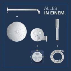 GROHE Precision SmartControl Duschsystem, Thermostat, UP, Mit Vitalio Joy 260, Rund -Megabad Verkäufe grohe duschsysteme rainshower precision smartcontrol thermostat 13551909