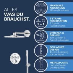 GROHE Precision SmartControl Duschsystem UP, Mit Vitalio SmartActive 310, Rund 26 GROHE Precision SmartControl Duschsystem UP, Mit Vitalio SmartActive 310, Rund -Megabad Verkäufe grohe duschsysteme rainshower precision smartcontrol up 13551900