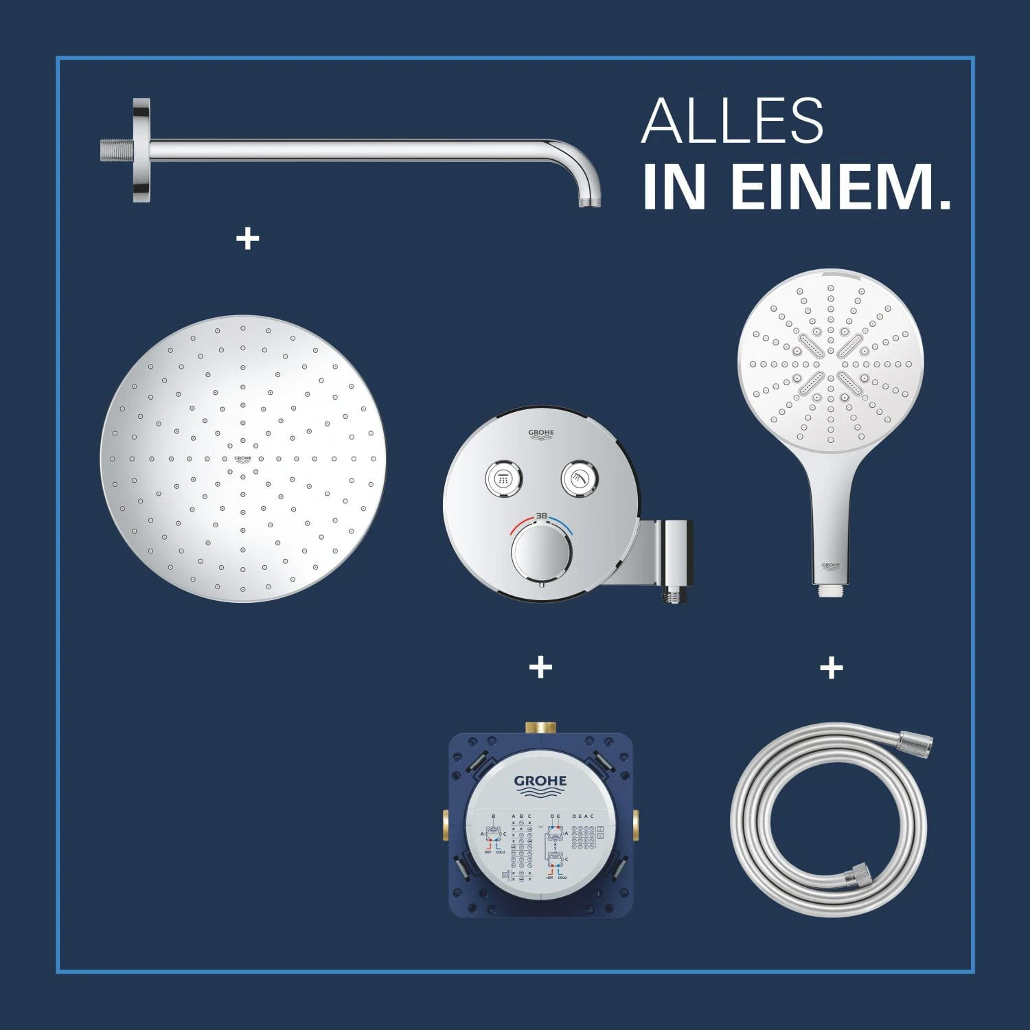 GROHE Precision SmartControl Duschsystem, Thermostat, UP, Mit Vitalio Rain Mono 310, Rund 10 GROHE Precision SmartControl Duschsystem, Thermostat, UP, Mit Vitalio Rain Mono 310, Rund – Bild 8