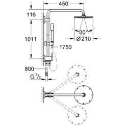 GROHE Rainshower Duschsystem Mit Umstellung -Megabad Verkäufe grohe duschsysteme rainshower umstellung 803274