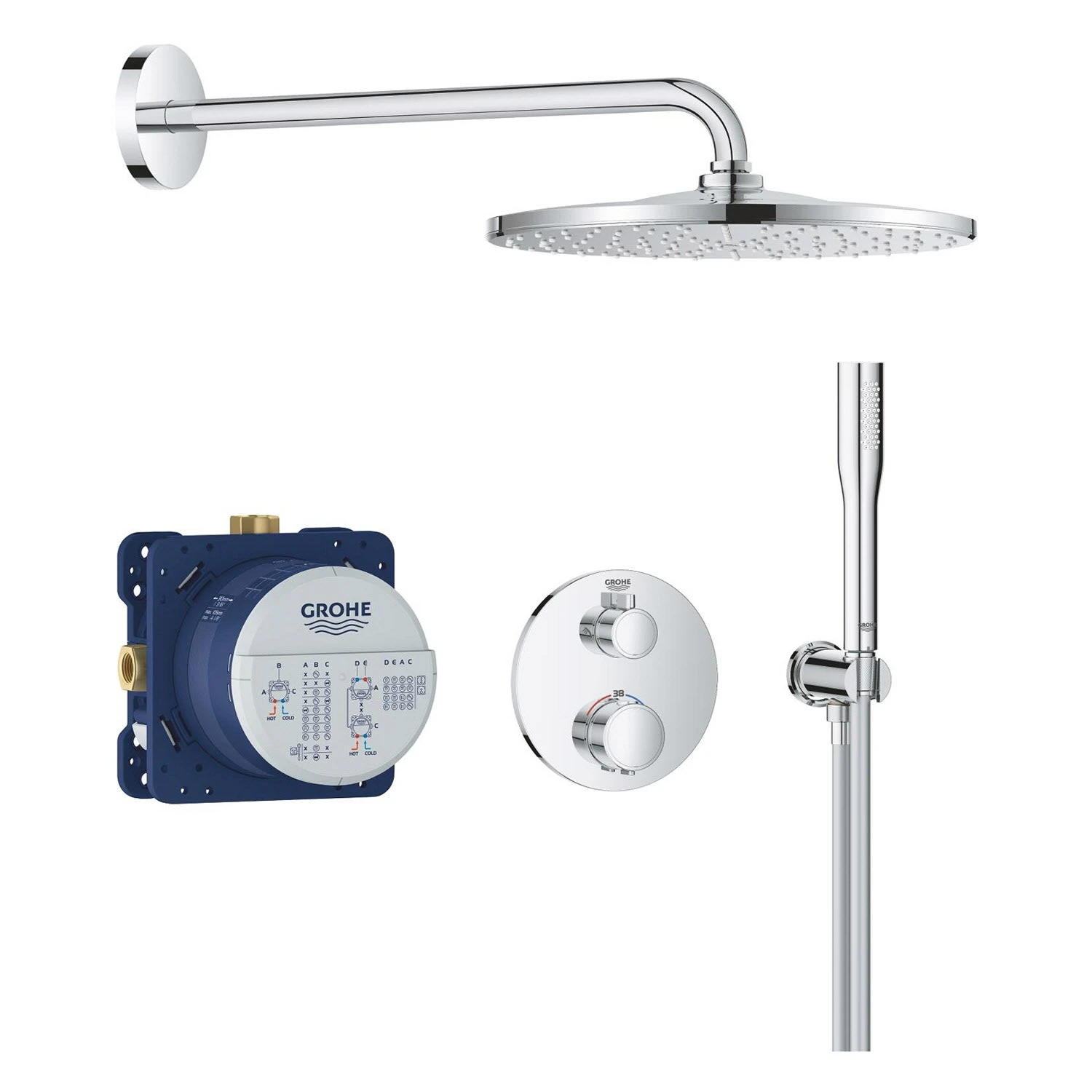GROHE Precision Duschsystem Unterputz Mit Vitalio Rain Mono 310, Rund 3 GROHE Precision Duschsystem Unterputz Mit Vitalio Rain Mono 310, Rund