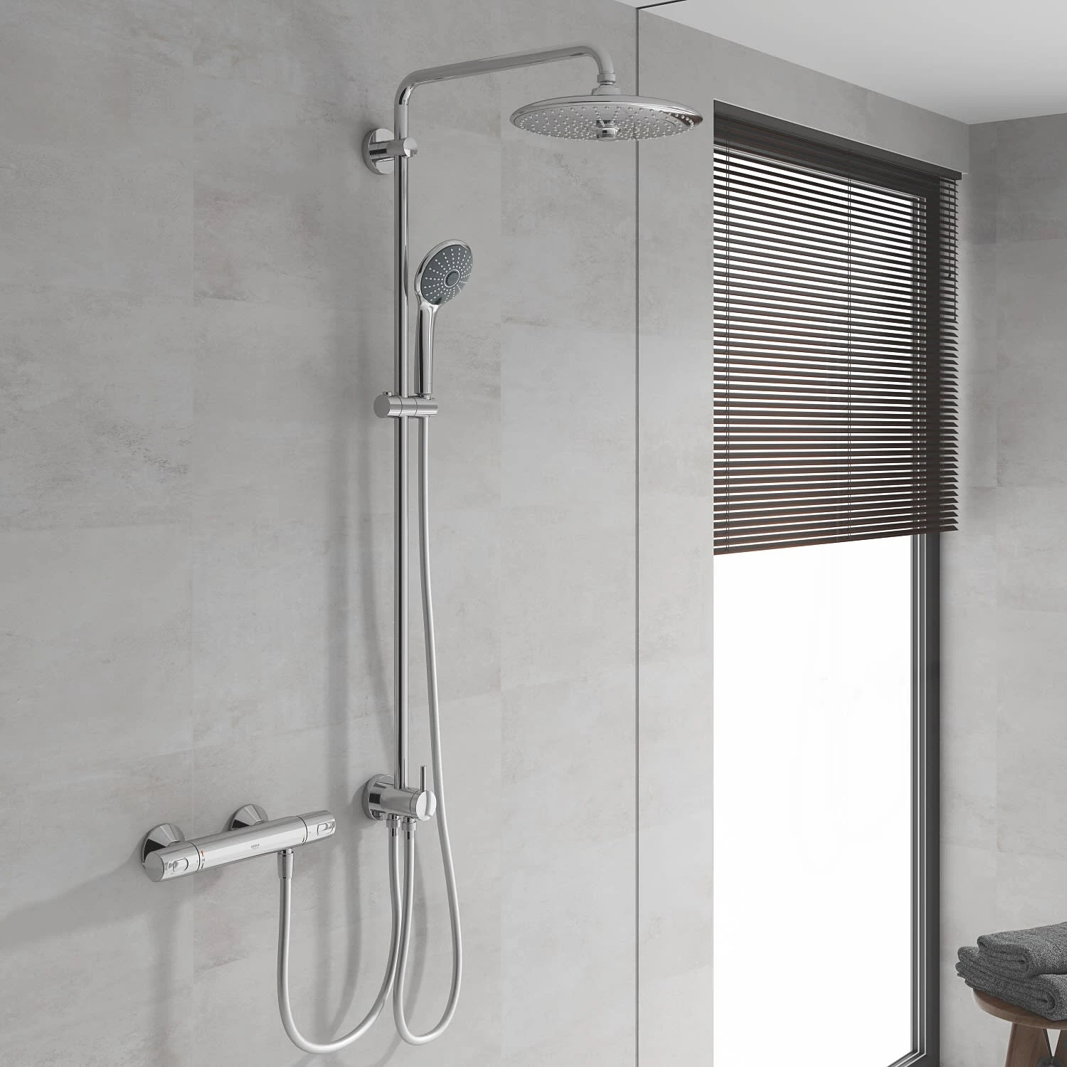 GROHE Vitalio Joy System 260 Duschsystem Mit Umstellung Für Wandmontage 4 GROHE Vitalio Joy System 260 Duschsystem Mit Umstellung Für Wandmontage – Bild 2