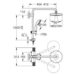 GROHE Vitalio Start System 210 Duschsystem Mit Thermostatbatterie Für Die Schweiz 9 GROHE Vitalio Start System 210 Duschsystem Mit Thermostatbatterie Für Die Schweiz -Megabad Verkäufe grohe duschsysteme vitalio start 210 mit 12117749