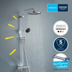 GROHE Vitalio Start 250 Duschsystem Mit Thermostatbatterie Für Wandmontage -Megabad Verkäufe grohe duschsysteme vitalio start 250 mit 13170045