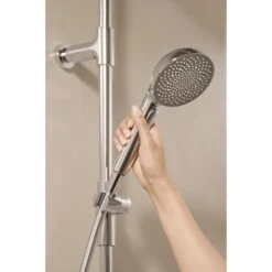 Hansa HANSAAURELIA Duschsystem Mit Thermostat-Brausebatterie Mit Kopfbrause Rund Und Handbrause Rund 3-strahlig -Megabad Verkäufe hansa badezimmer hansaaurelia duschsystem mit thermostat 13900401
