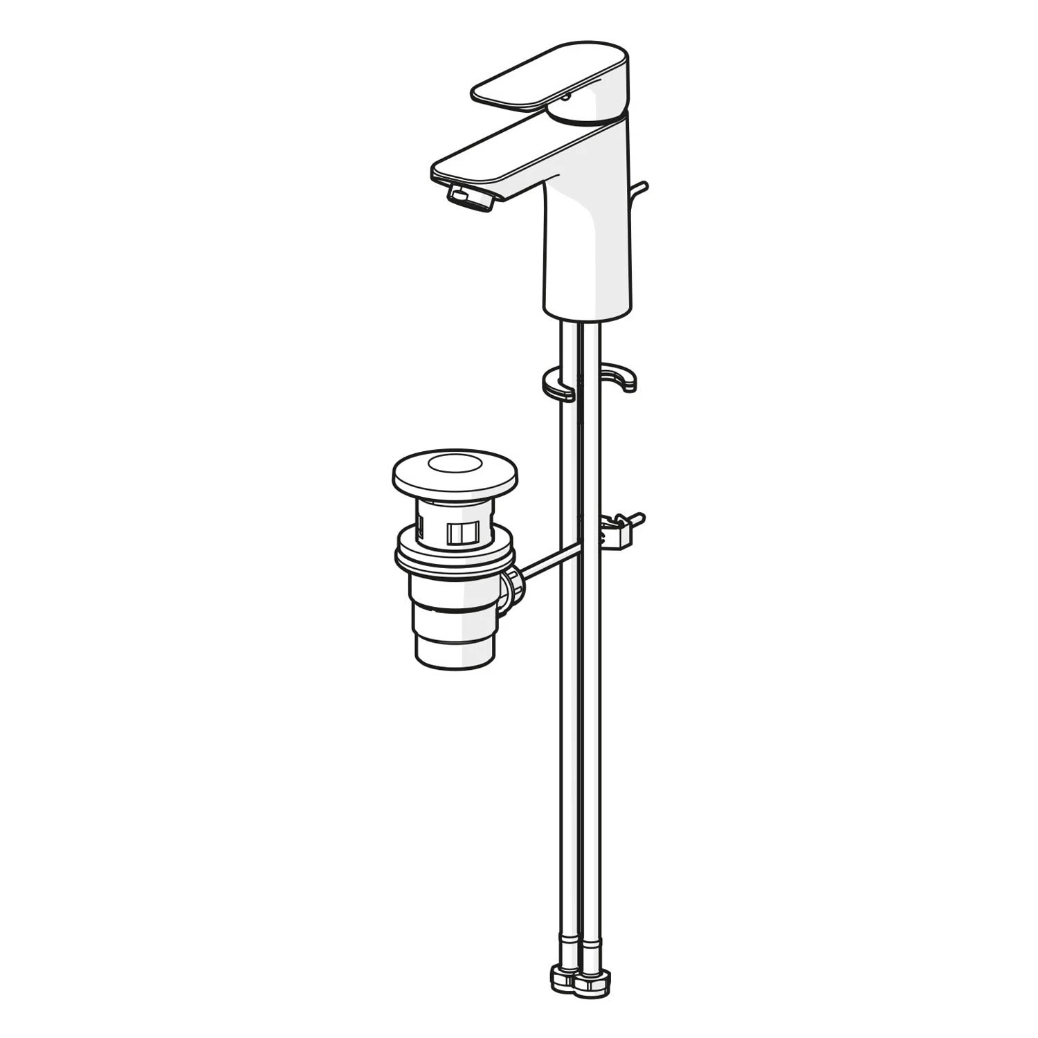 Hansa HANSABASIC Einhebelmischer-Waschtischarmatur XL, Mit Kaltstartfunktion 4 Hansa HANSABASIC Einhebelmischer-Waschtischarmatur XL, Mit Kaltstartfunktion – Bild 2