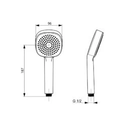 Hansa HANSABASICJET Style Handbrause 1-strahlig -Megabad Verkäufe hansa badezimmer hansabasicjet style handbrause 1 11731680