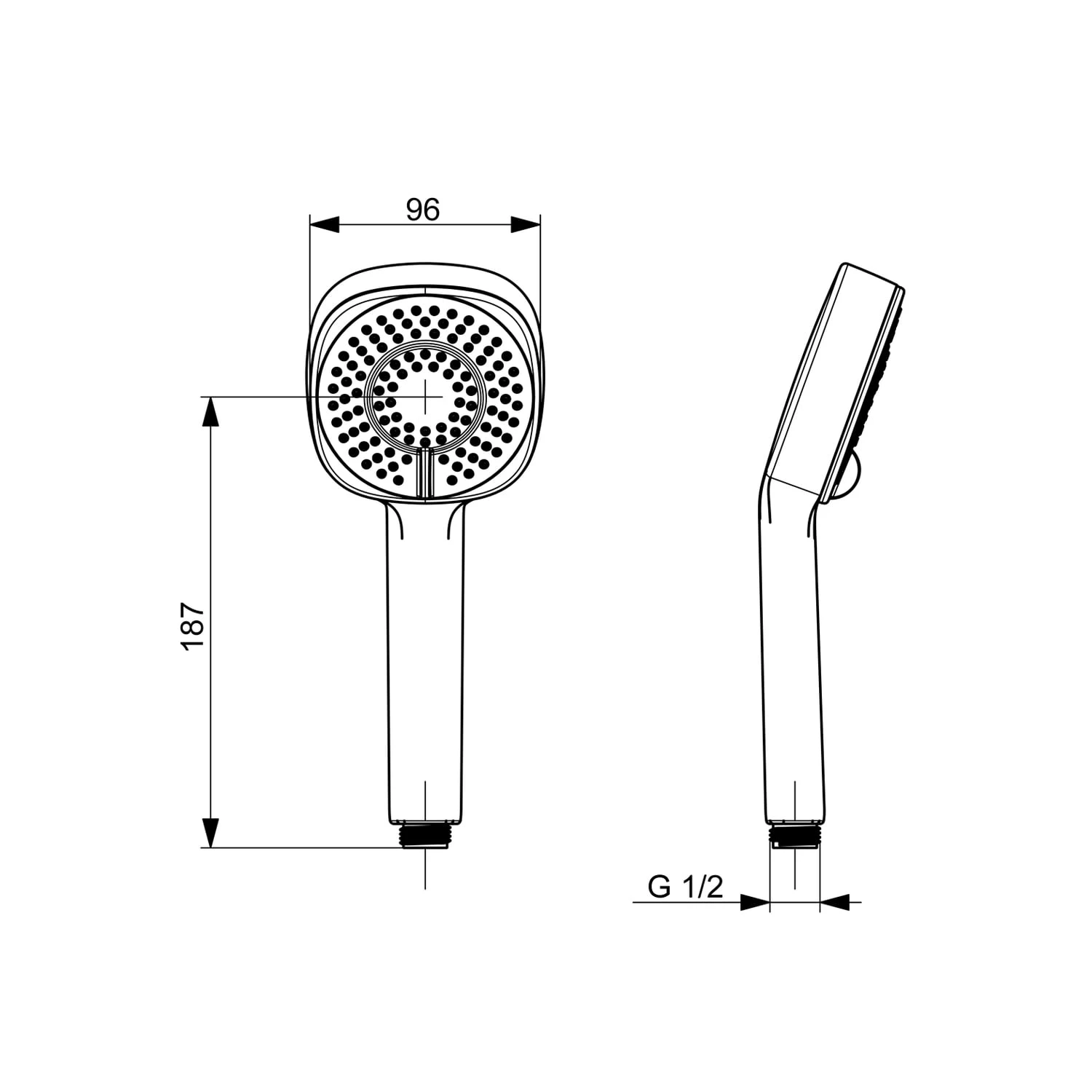 Hansa HANSABASICJET Style Handbrause 3-strahlig 7 Hansa HANSABASICJET Style Handbrause 3-strahlig – Bild 5
