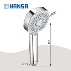 Hansa HANSABASICJET Style Handbrause 3-strahlig 12 Hansa HANSABASICJET Style Handbrause 3-strahlig -Megabad Verkäufe hansa badezimmer hansabasicjet style handbrause 3 13968447