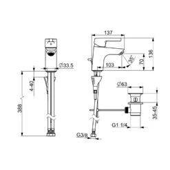 Hansa HANSAPALENO Einhebelmischer Waschtischbatterie Ablaufgarnitur Mit Zugstange -Megabad Verkäufe hansa badezimmer hansapaleno einhebelmischer waschtischbatterie ablaufgarnitur 11801679