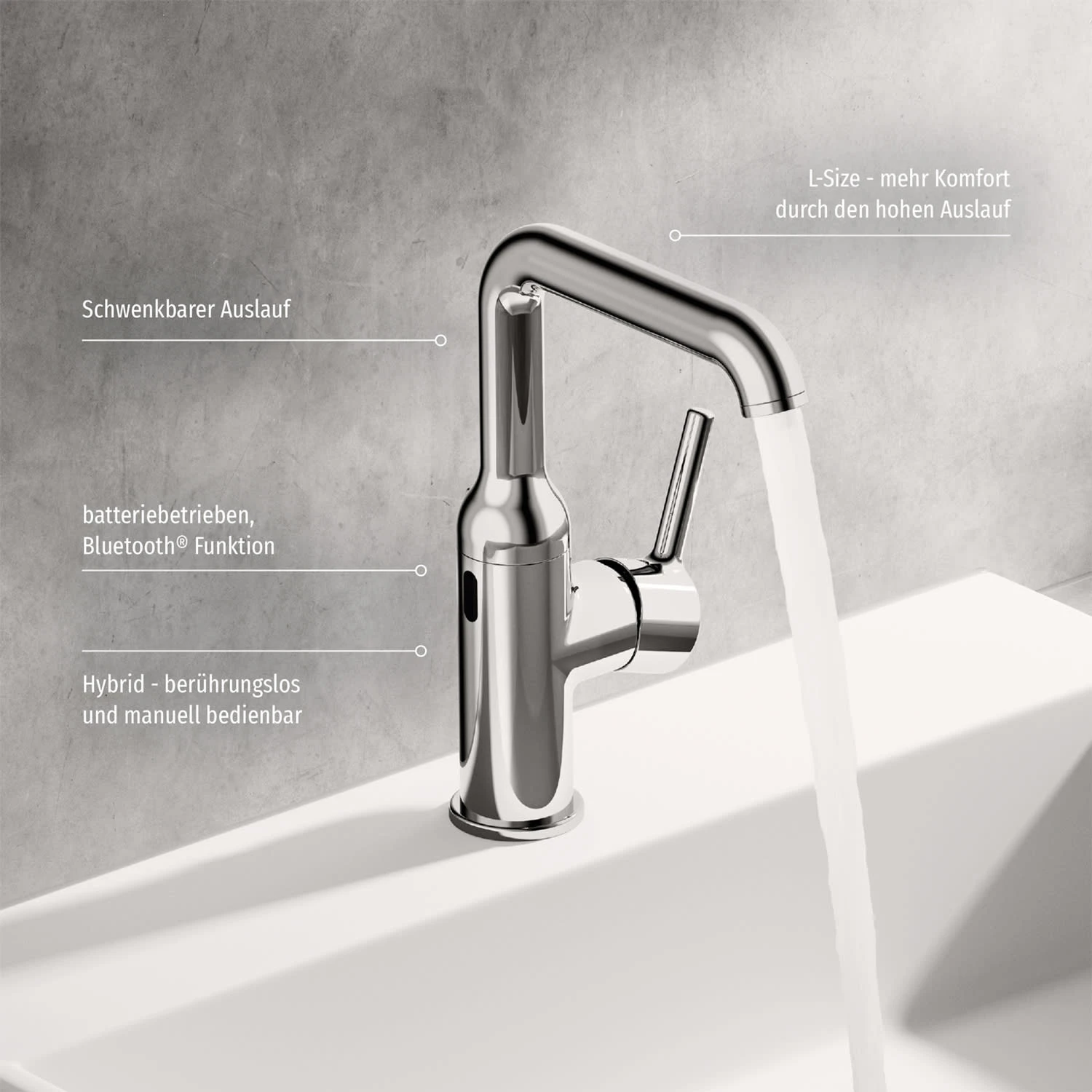 Hansa HANSAVANTIS Style Waschtischarmatur Einhebelmischer, Seitenbedient/Hybrid 3V 5 Hansa HANSAVANTIS Style Waschtischarmatur Einhebelmischer, Seitenbedient/Hybrid 3V – Bild 3