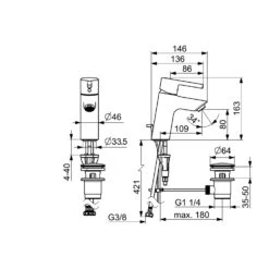 Hansa HANSAVANTIS Waschtischbatterie Einhebelmischer Kaltstart -Megabad Verkäufe hansa badezimmer hansavantis waschtisch waschtischbatterie einhebelmischer 13592119