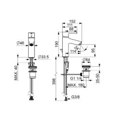 Hansa HANSAVANTIS XL Waschtischbatterie Einhebelmischer -Megabad Verkäufe hansa badezimmer hansavantis waschtisch xl waschtischbatterie 13592199
